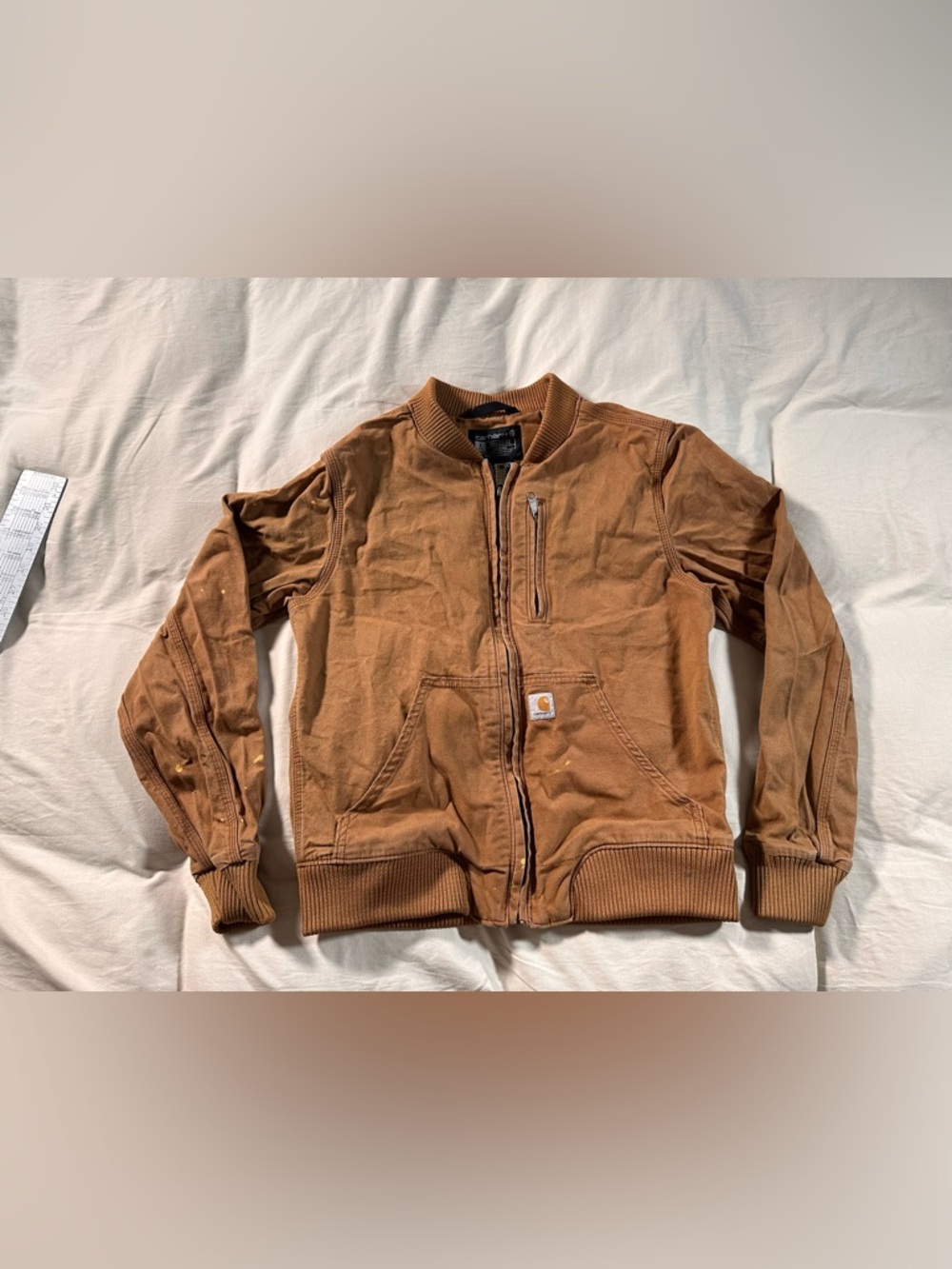 Carhartt Crawford Rugged Flex Full Zip Jacket Brown OJ2524-W Women's Small Y2K
